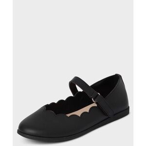 Scalloped Strap Flat Dress Shoe